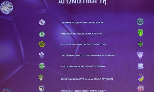 Το πρόγραμμα της 1ης αγωνιστικής της Cyprus League by Stoiximan thumb