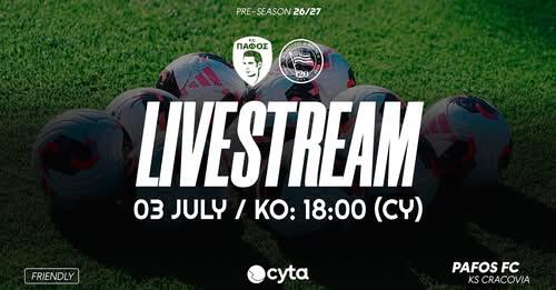 Live streaming: Πάφος FC - KS Cracovia 2-1 thumb