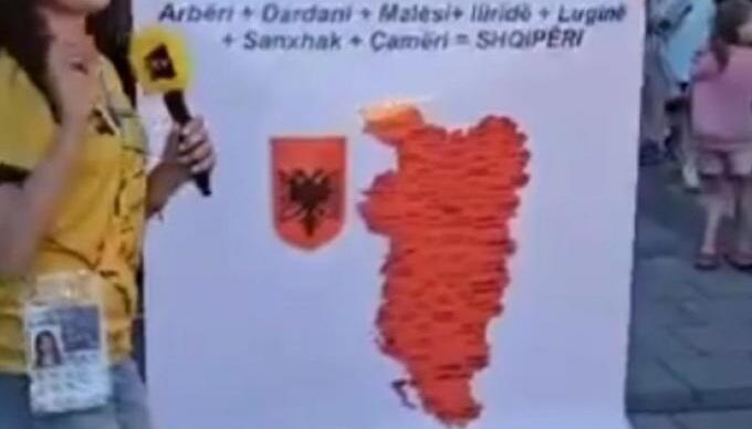 Πρόκληση: Εμφάνισαν χάρτη της Μεγάλης Αλβανίας με... Κέρκυρα, Ιωάννινα και Γρεβενά! thumb