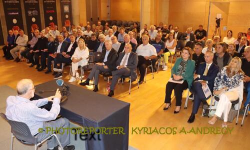 Η ηγεσία του ΚΟΑ στην παρουσίαση του βιβλίου «Ο Στίβος της Κύπρου» thumb