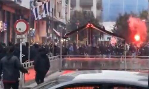 Σοβαρά επεισόδια έξω από το γήπεδο (BINTEO) thumb