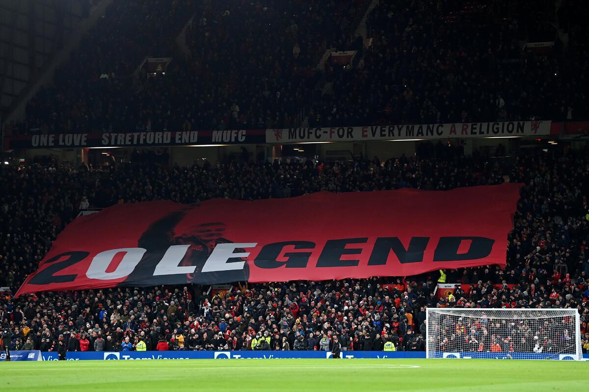 Αποθεωτικό πανό για τον Σόλσκιερ στο Old Trafford (pic) thumb