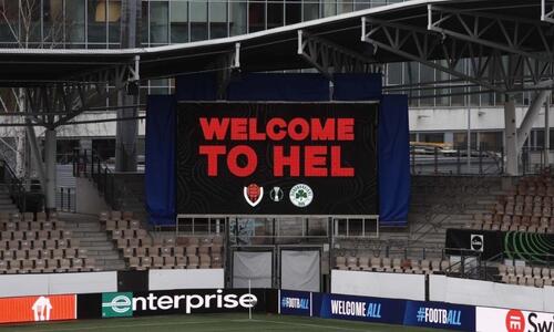 Με «Welcome to hel» από τα μάτριξ καλωσόρισαν τον Παναθηναϊκό οι Ισλανδοί thumb