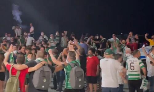 Πανικός... ο πράσινος λαός έξω από το ΑΕΚ Αρένα thumb