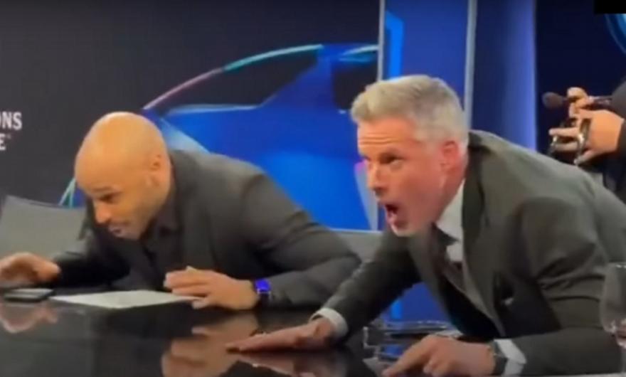Οι αντιδράσεις των Ανρί και Κάραγκερ στο γκολ της Ίντερ στην παράταση thumb