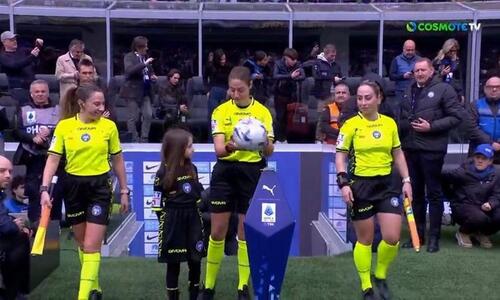 Ιστορική στιγμή: Για πρώτη φορά γυναικείο διαιτητικό τρίο διευθύνει αγώνα της Serie A thumb