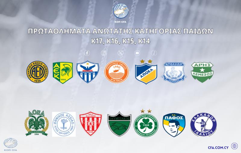 Το πρόγραμμα Πρωταθλημάτων Ανώτατης Κατηγορίας Παίδων thumb